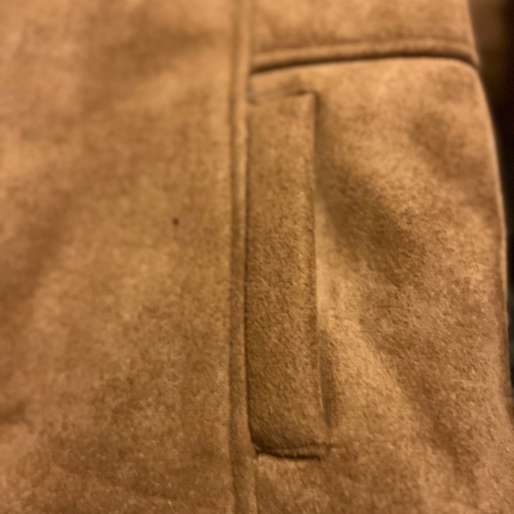 Kids tan Sherpa Lined biker jacket Small - Picture 3 of 7